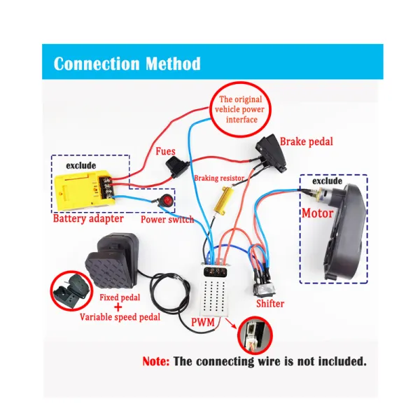 PWM2.0B Controller Combo Kit, Perfect for Power Wheels Upgrade Mods | MgcSTEM